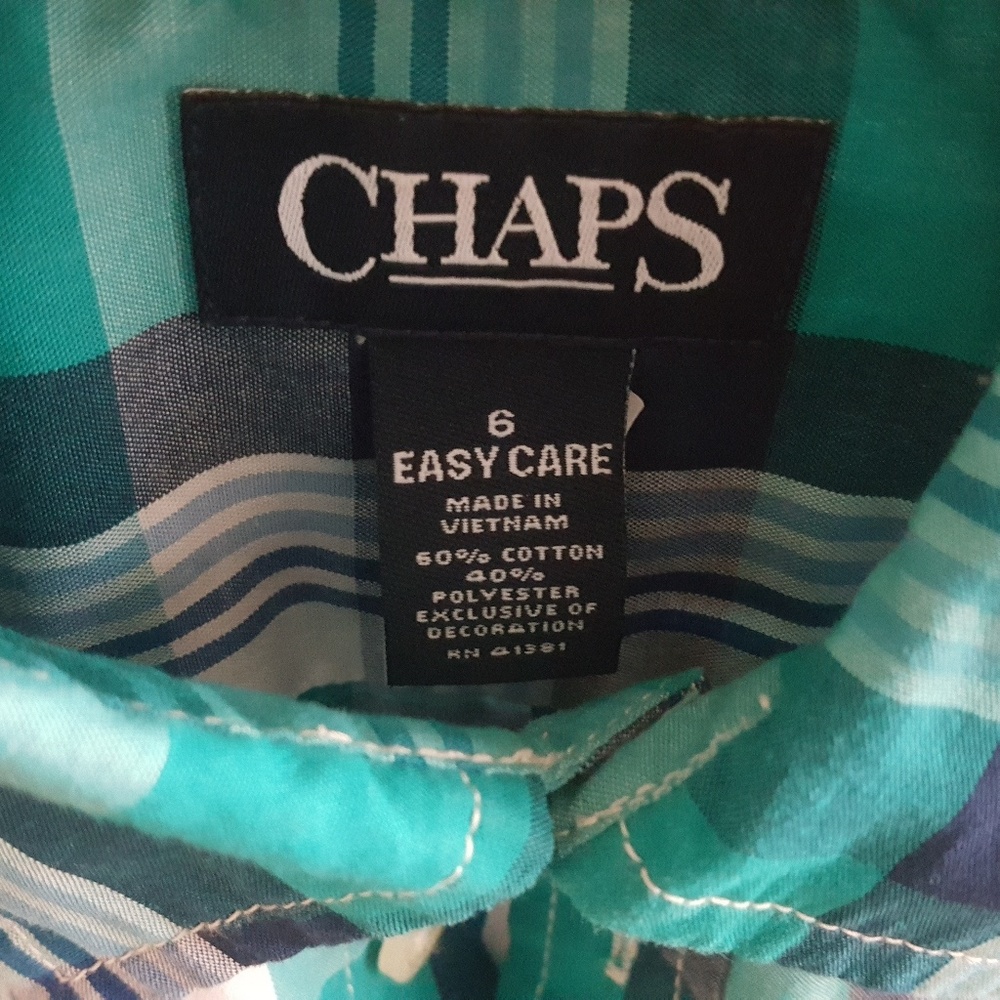 Boy Chaps Half Sleeves Shirt Size 6 - Picture 2 of 2